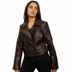 Fedora - Women Real Leather Fashion Biker Jacket-1