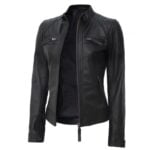 Selene - Women Quilted Leather Jacket