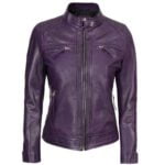 Selene - Women Quilted Sheep Leather Jacket