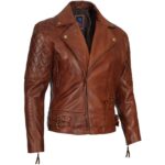 Asymmetrical-brown-quilted-leather-jacket
