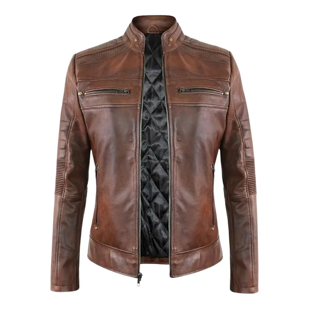 Buy Womens Cafe Racer Biker Jacket