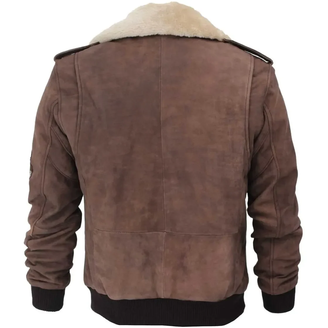 Light Brown Aviator Bomber Jacket in Leather for Sale