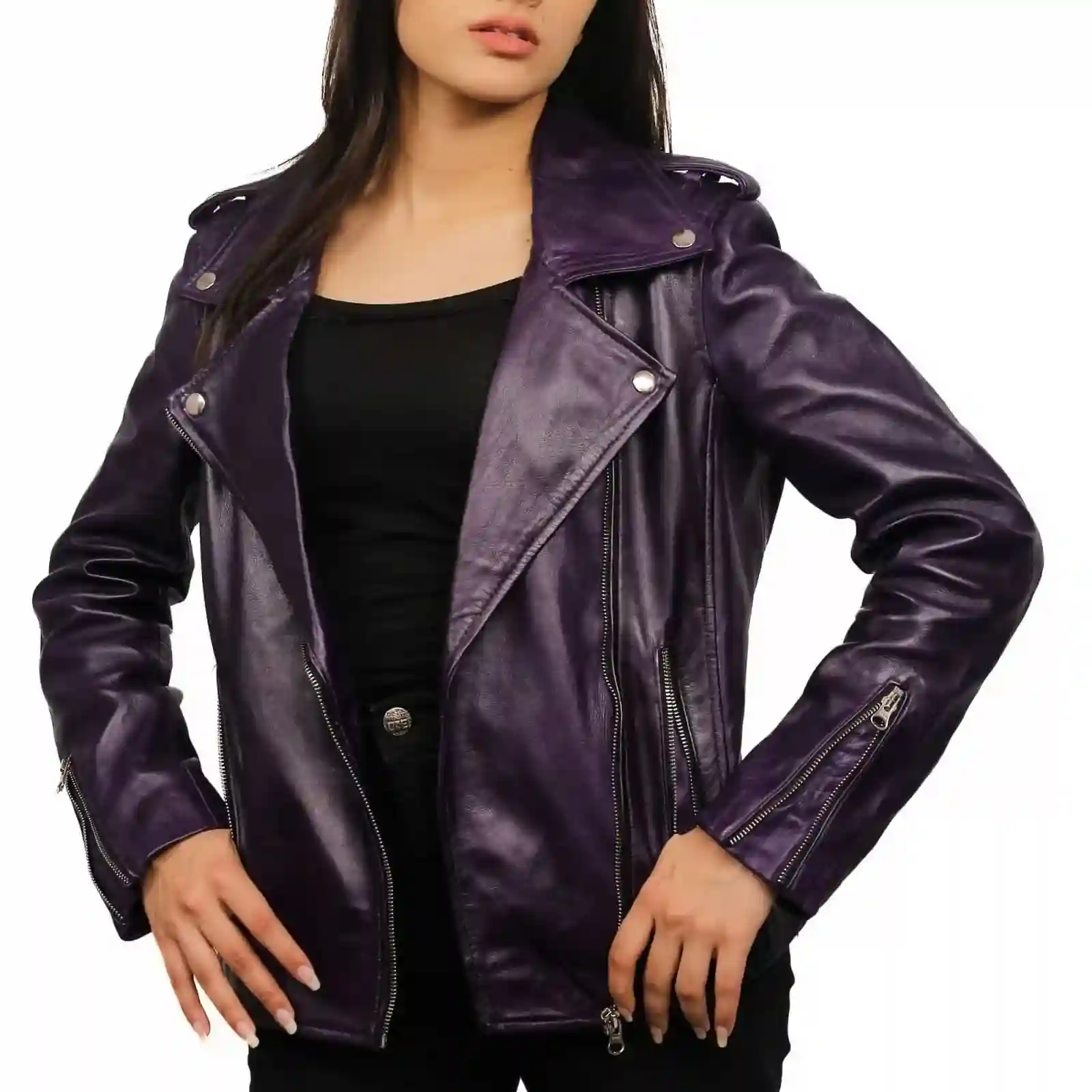 Real Sheep Leather Biker Jacket Biggest Sale