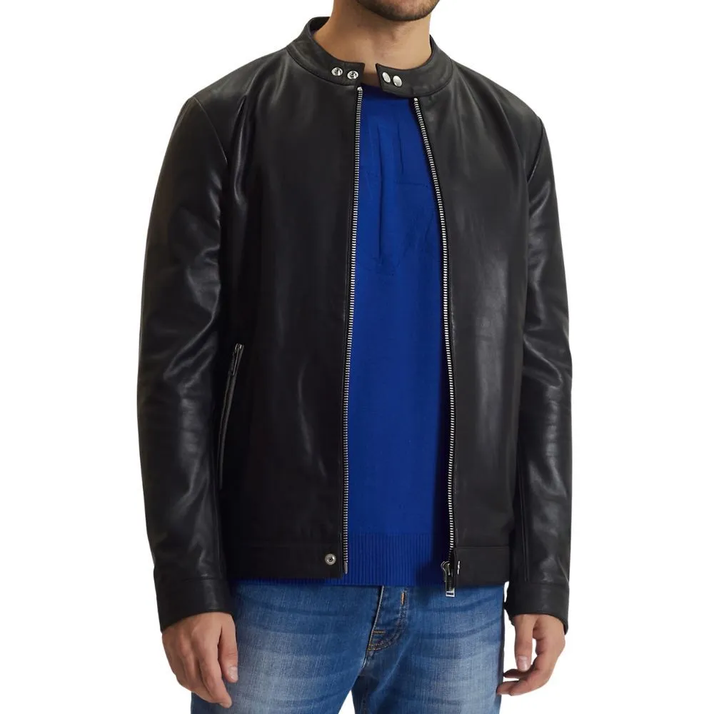 Black Leather Biker Jacket