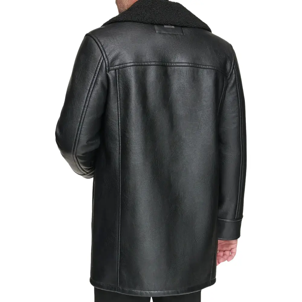 Black Shearling Coat Mens