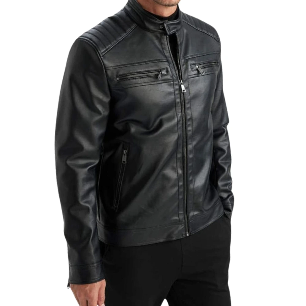 Classic Biker Jacket In Black