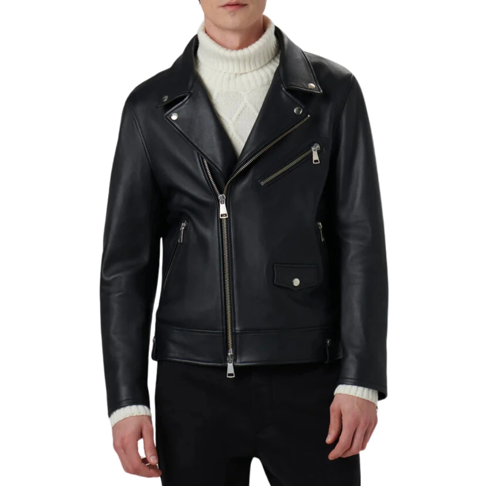 Lambskin Black Leather Biker Jacket