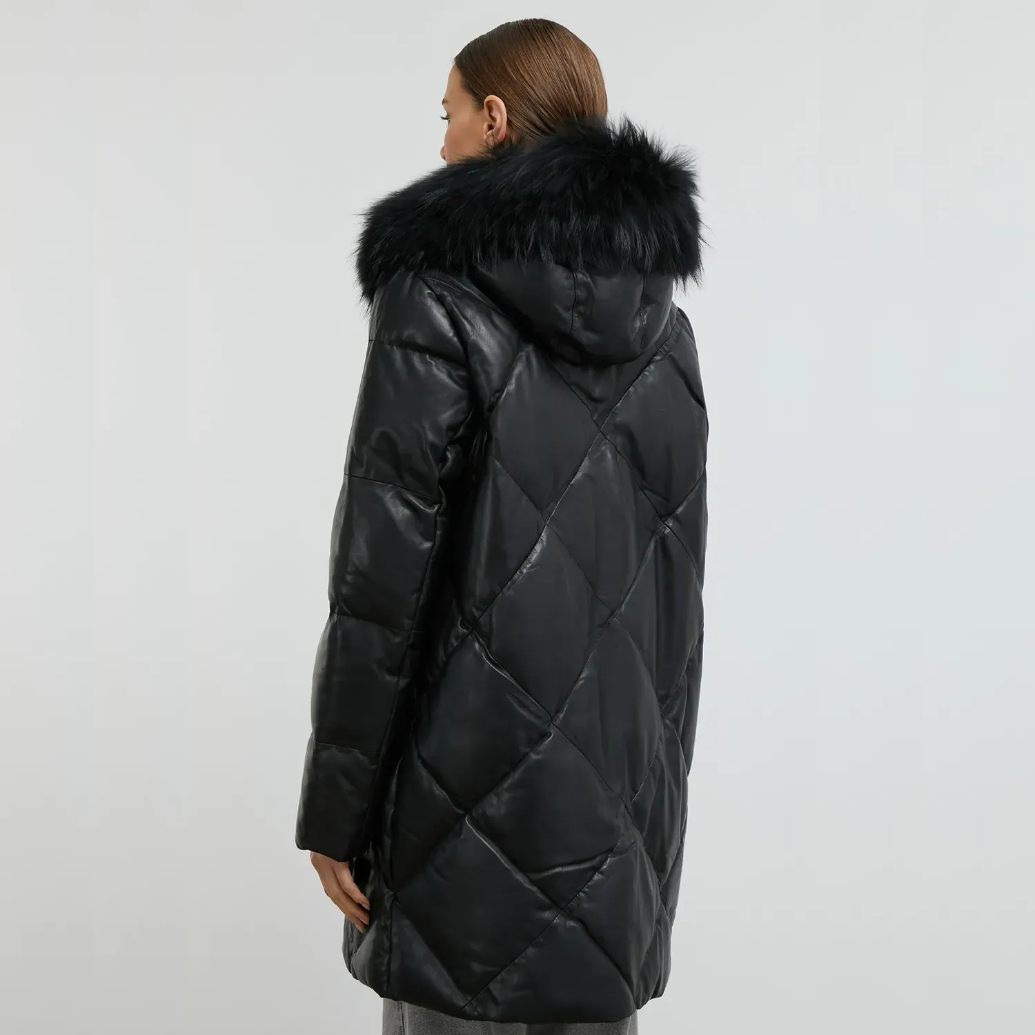 Black-Puffer-Coat-With-Black-Fur-Hood-Back