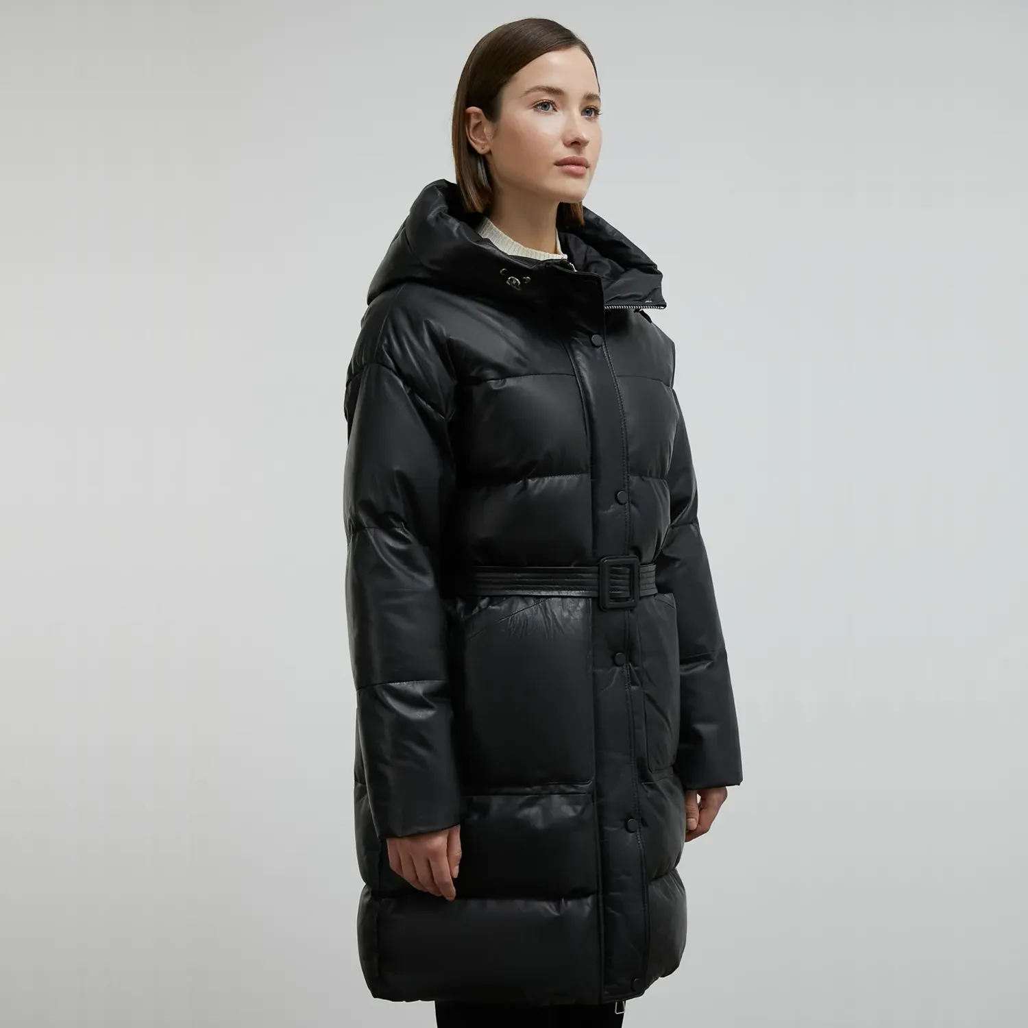 long-puffer-womens-black-coat-with-hood-and-belt