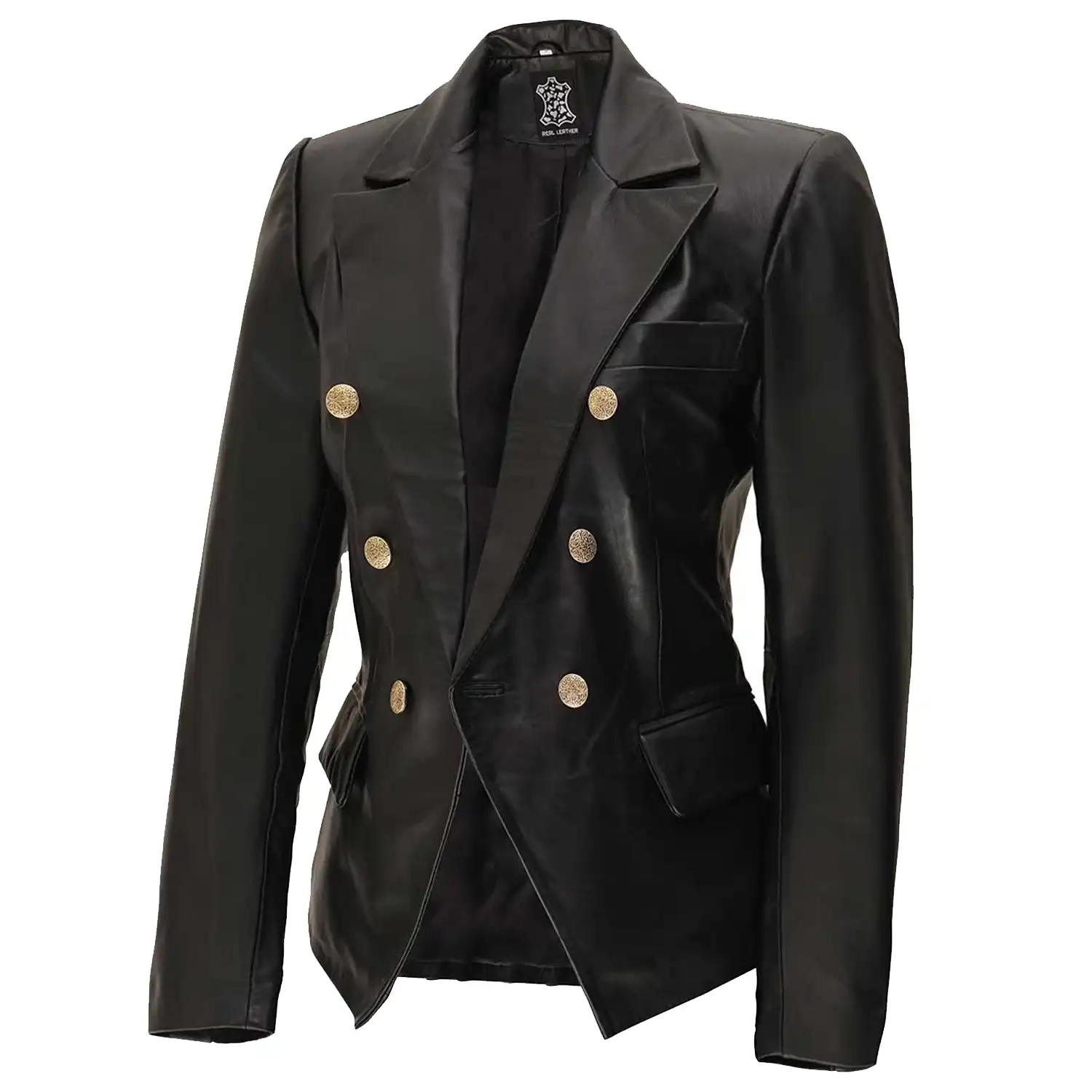 Kim Ladies Black Double Breasted Blazer