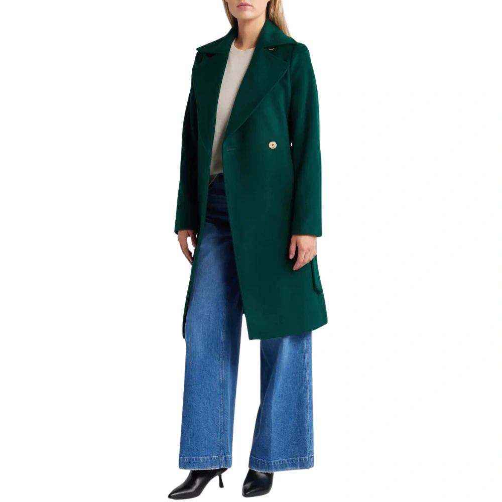 Long Green Wool Coat