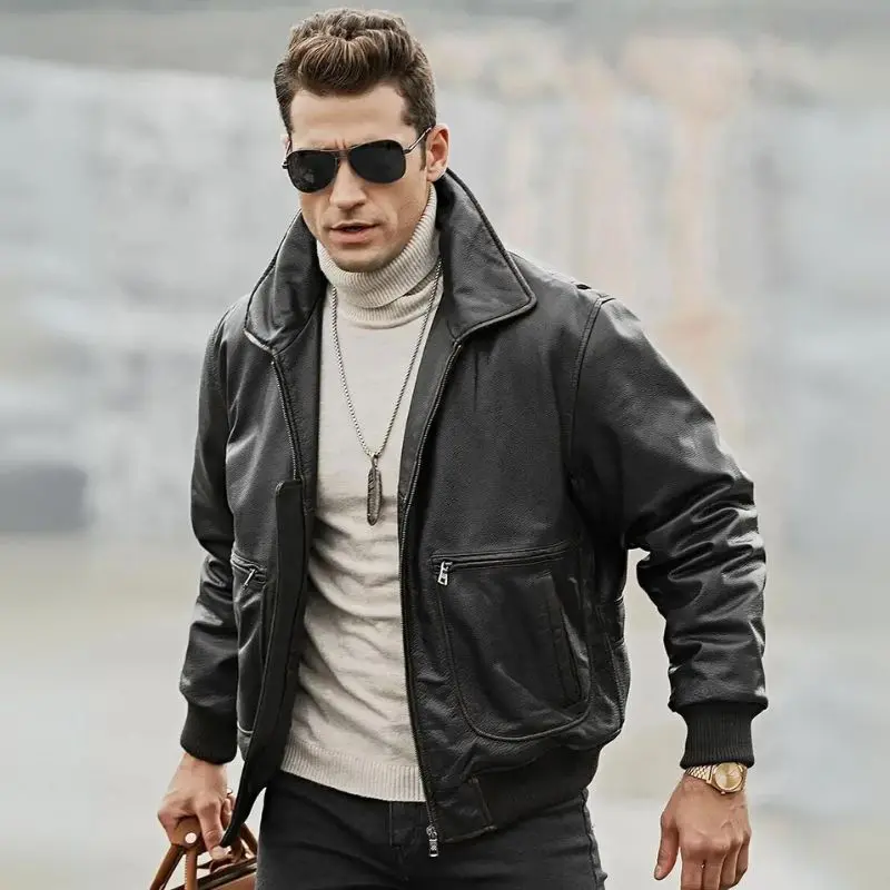 men-black-flight-pilot-a2-aviator-leather-jacket