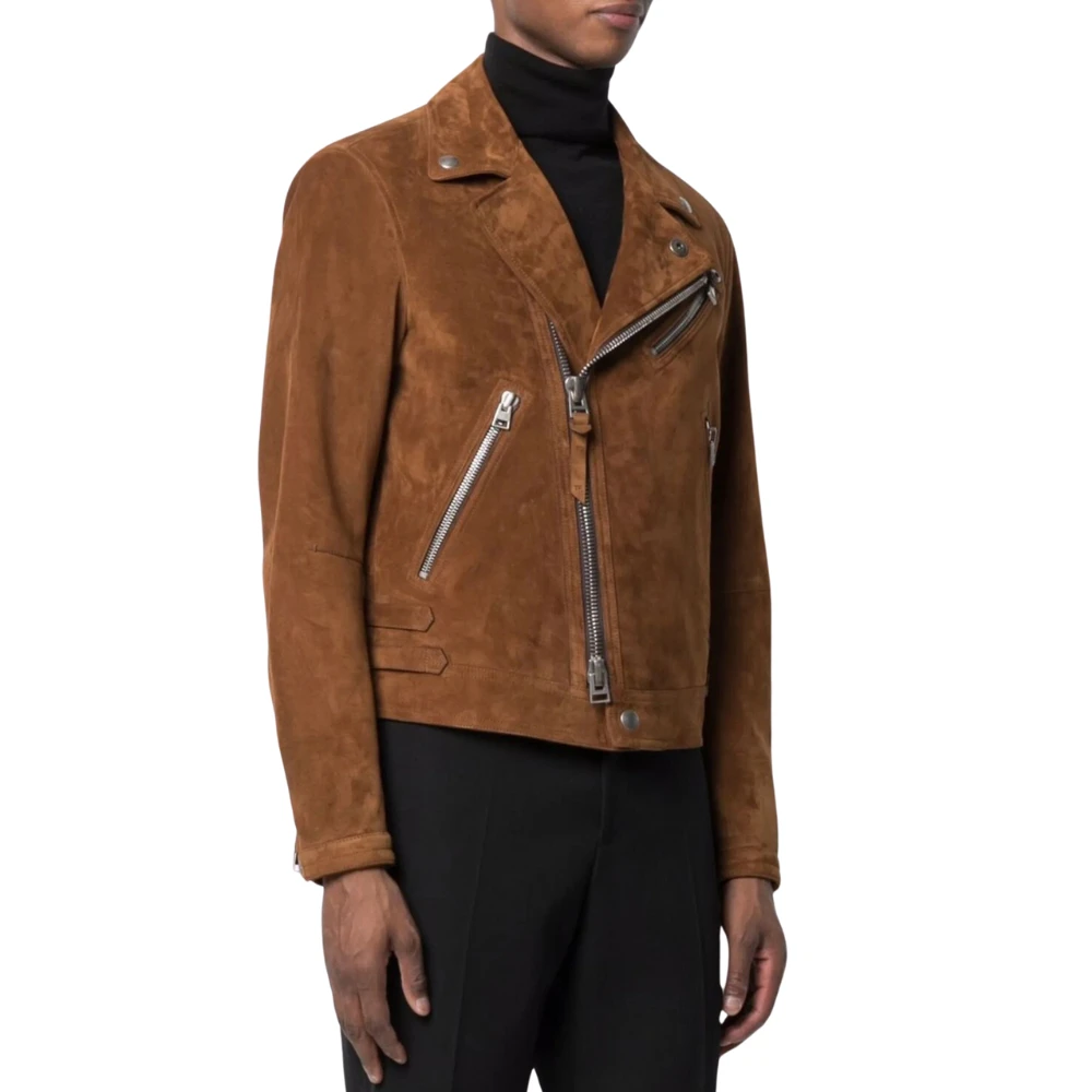 Mens Suede Moto Jacket