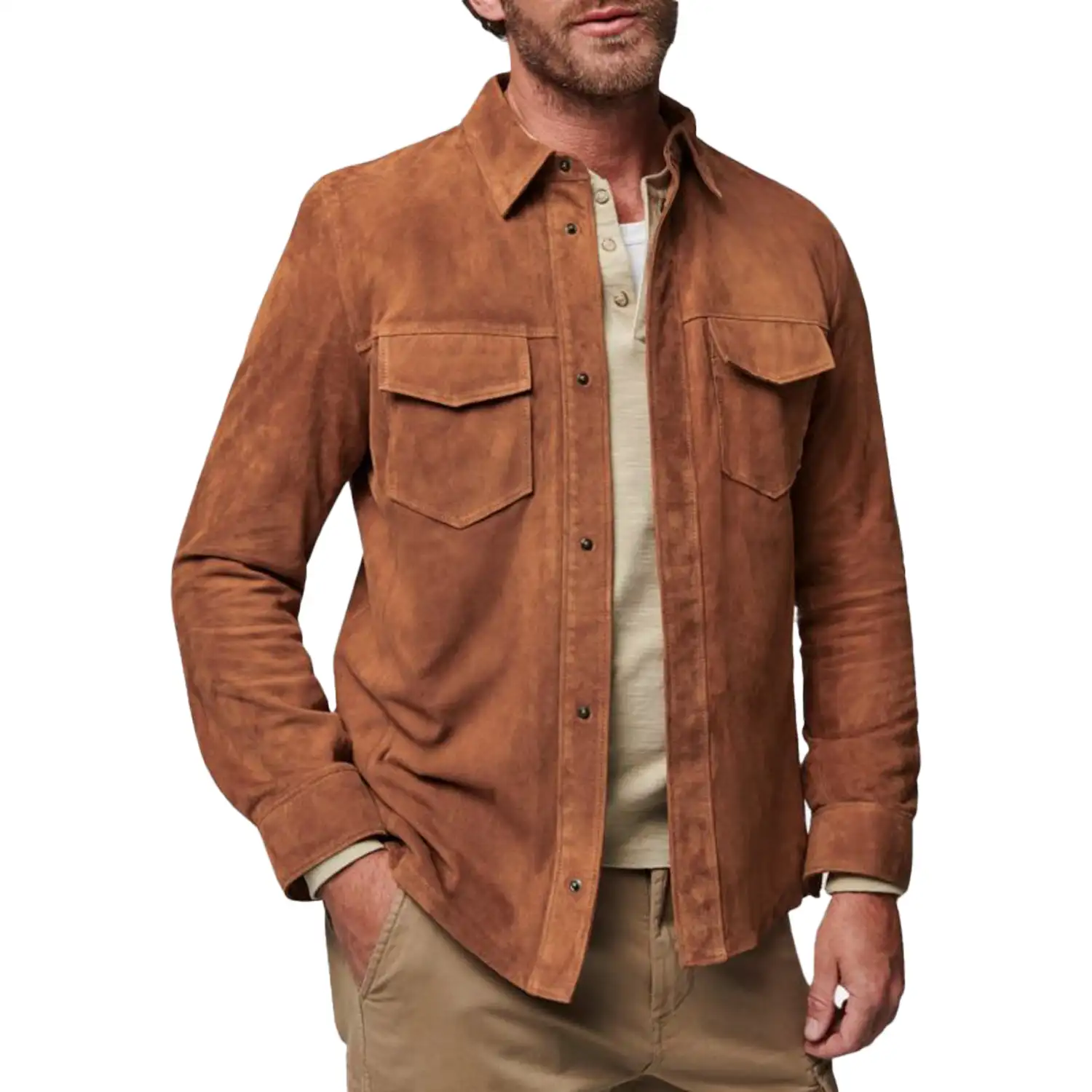 mens-brown-suede-leather-jacket