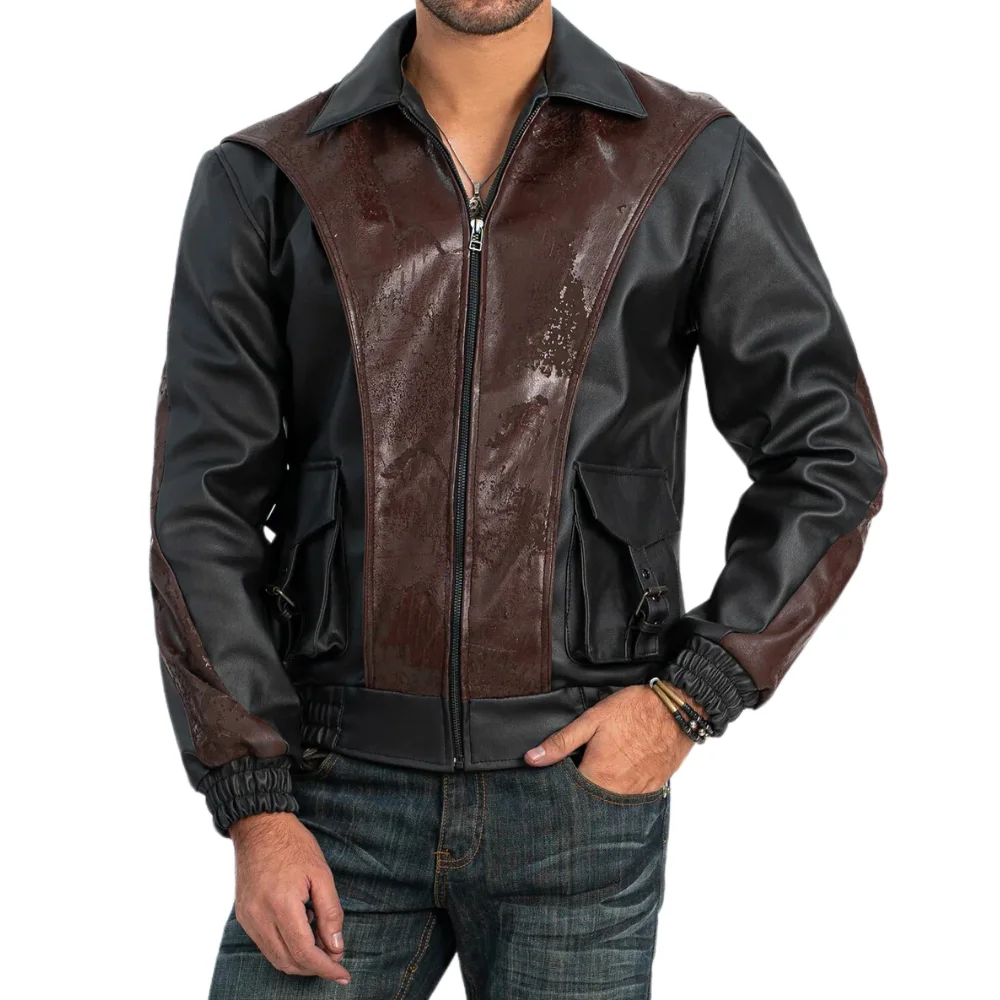 Black And Brown Bomber Jacket Mens