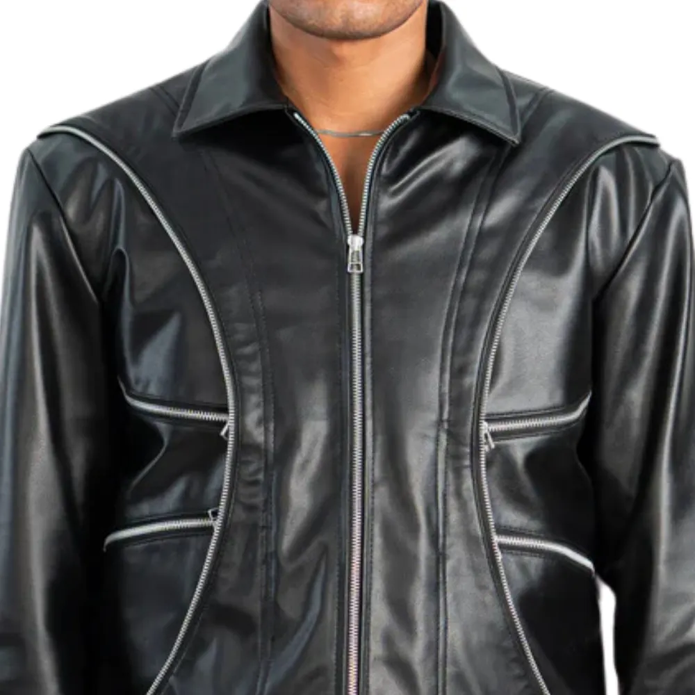 Rocky Black Leather Jacket