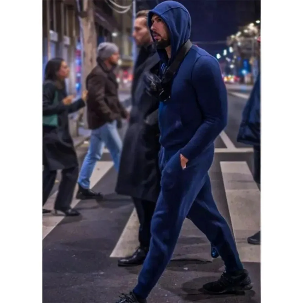 Andrew Tate Top G Blue Fleece 2024 Tracksuit