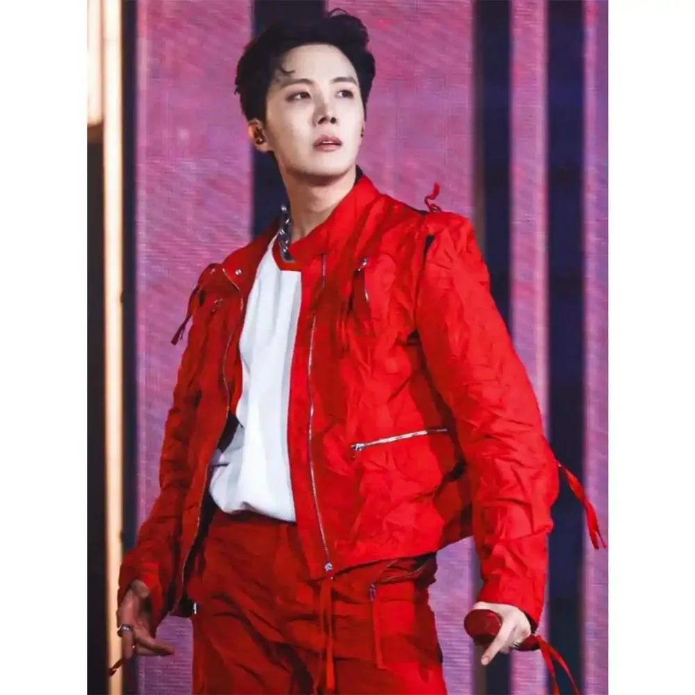 BTS J-Hope Fire Song Concert Red Jacket Side