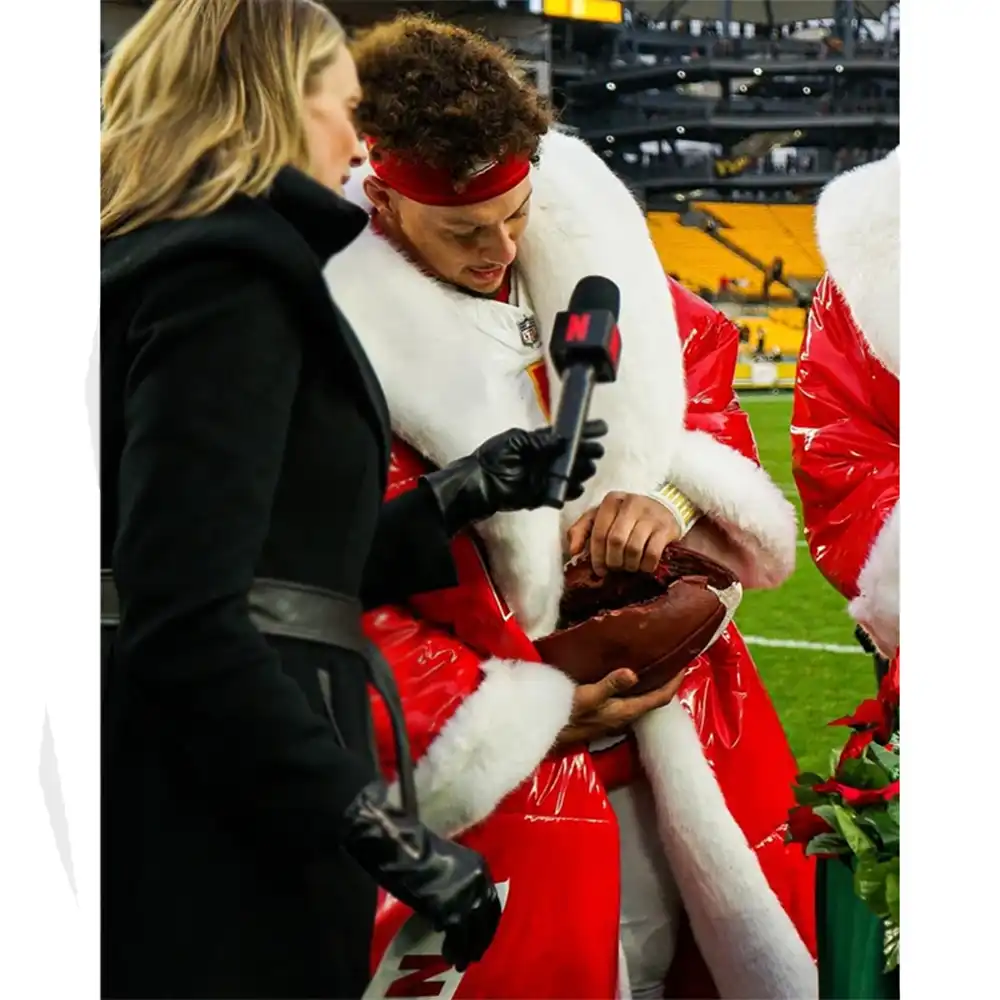 Patrick Mahomes Red Santa Claus Coat